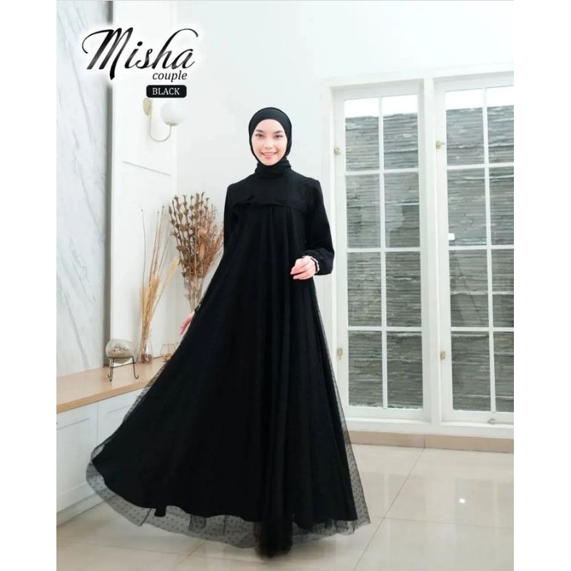 baju lebaran wanita terbaru 2024 Misha Dress Bahan syakila mix tiledot aplikasi renda gamis kondangan pesta mewah elegan polos jumbo ootd korean style fashion muslim wanita kekinian viral