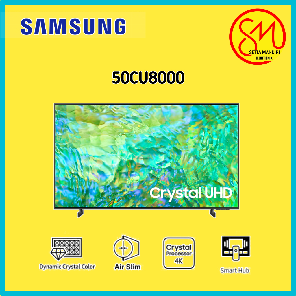 SAMSUNG 50CU8000 Smart LED TV 50 Inch Crystal UHD 4K HDR DVB-T2 UA50CU8000KXXD