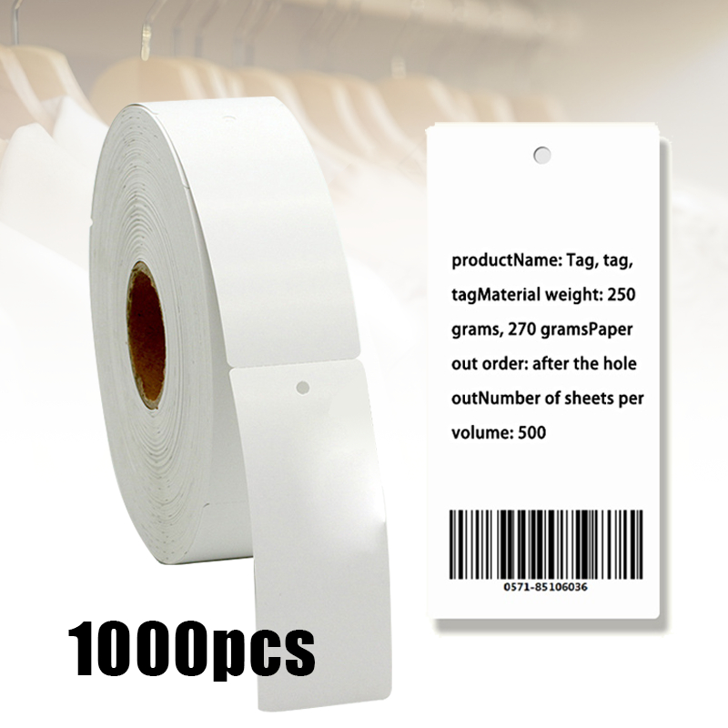 

35*50mm Label Tag Baju Blank 1000pcs Hang Tag Label