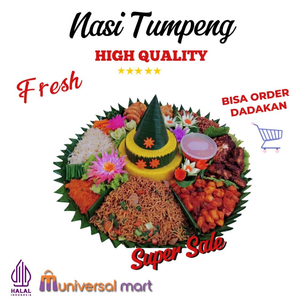 

NASI TUMPENG PAKET LENGKAP PORSI 20 MENU DAGING