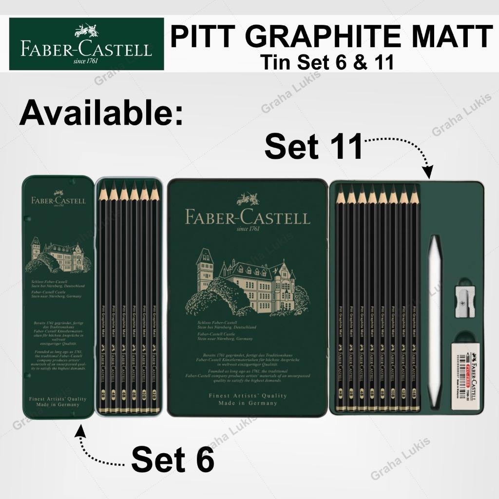 

HJK FABER CASTELL Pitt Graphite Matt Tin Set 6 / Set 11