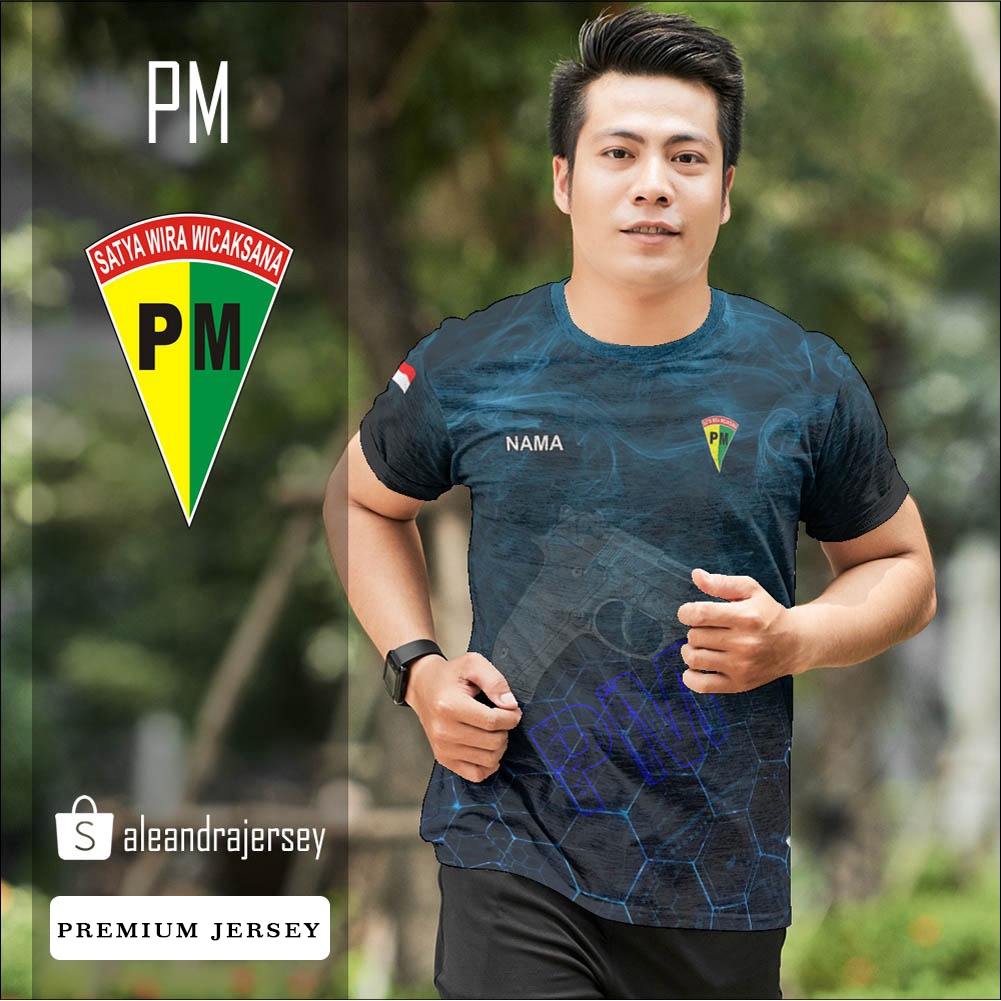 Baju Kaos Jersey Polisi Militer PM 14 FullPrint Printing Custom Premium Militer Tentara