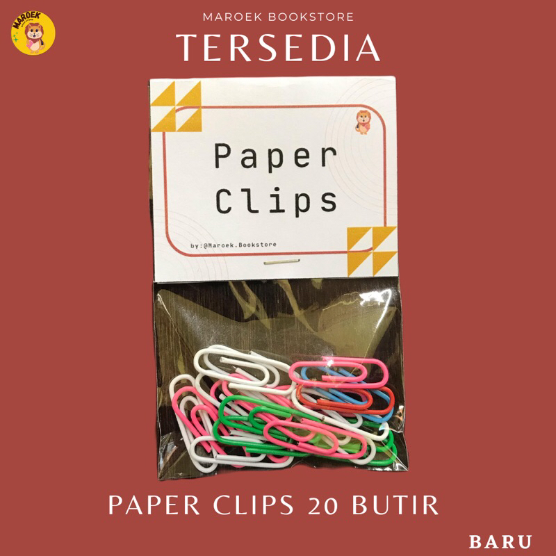 

Paper clips warna warni isi 20 | penjepit kertas