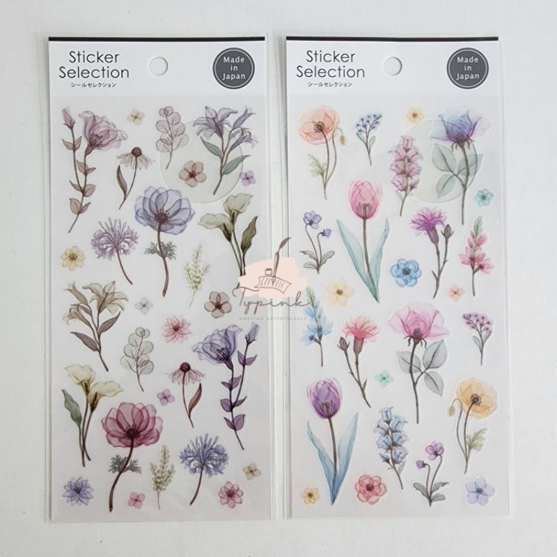 

STICKER SELECTION FLOWER JOURNAL DECO TULIPS BUNGA STICKERS STIKER JURNAL DECOR SCRAPBOOK DIARY PLANNER MADE IN JAPAN