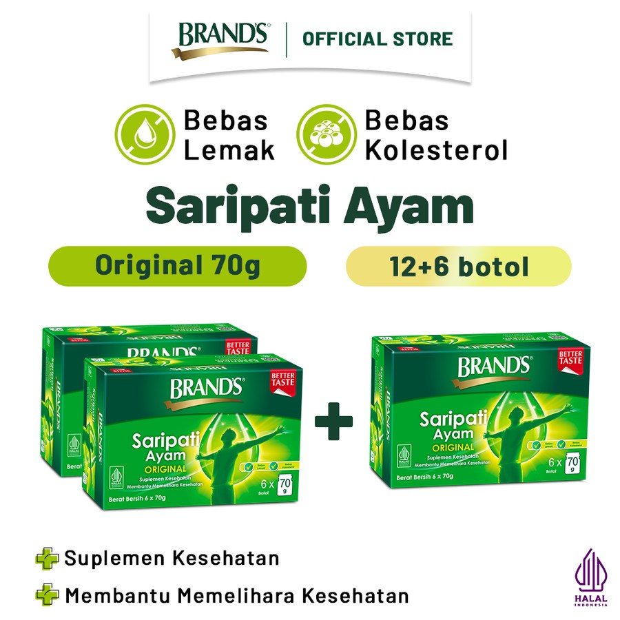 

Brand's Saripati Ayam Original 70 Paket Bantu Jaga Kesehatan -18 Botol