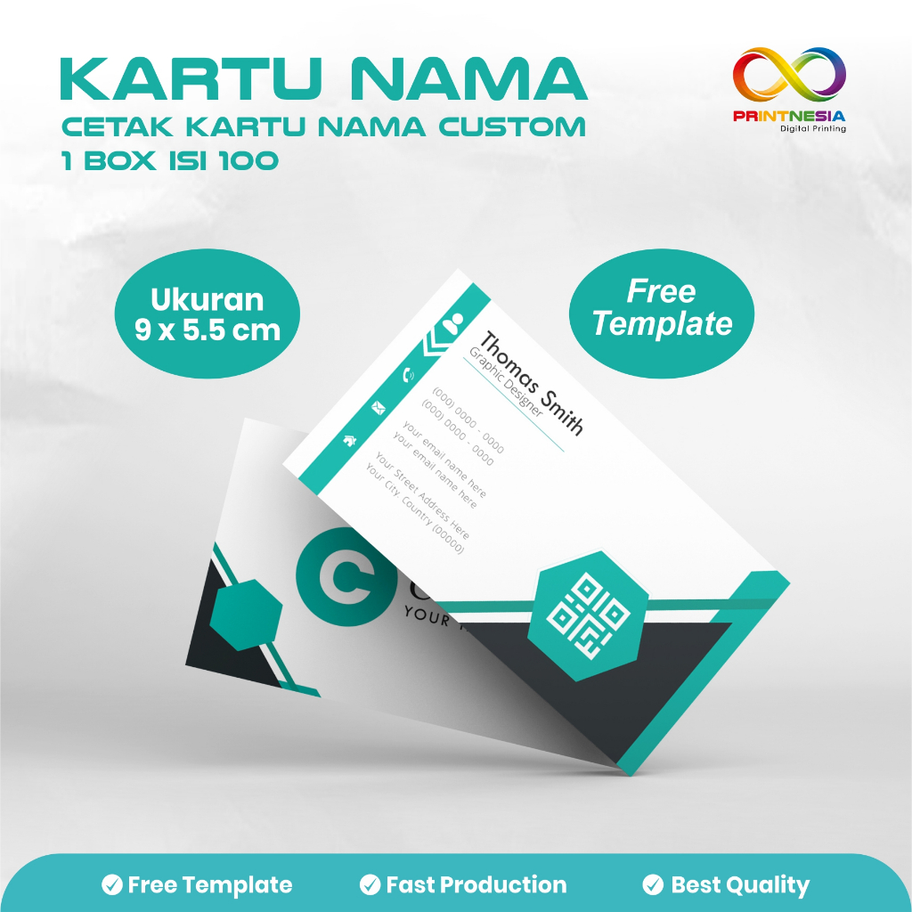 

Cetak Kartu Nama | Kartu Nama Custom Premium | Free template