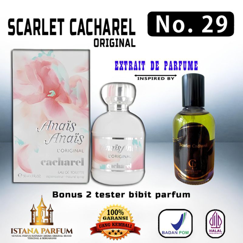 No.29 SCARLET CACHAREL unisex Extrait 100ml kualitas branded garansi 100%