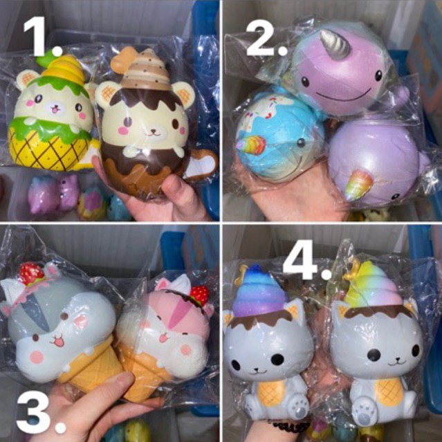 Creamii Candy Mascot, Poli, Luna Squishy Sales (Licensed Squishy, Puni Maru, Pjommie, Ibloom, Silly 