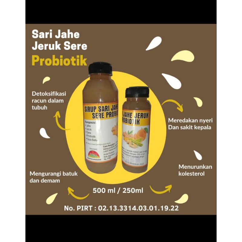

100% Sari Jahe Jeruk Sere Probiotik