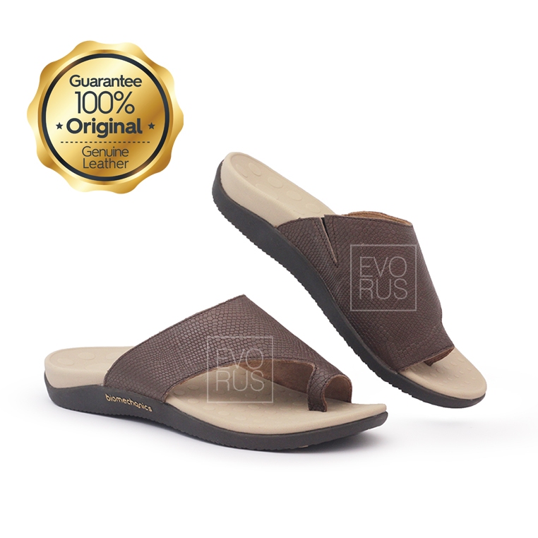 Sandal Scholl Biomechanics BRC7 Arch Support ORIGINAL - Brown Genuine Leather Sendal Kesehatan Wanit