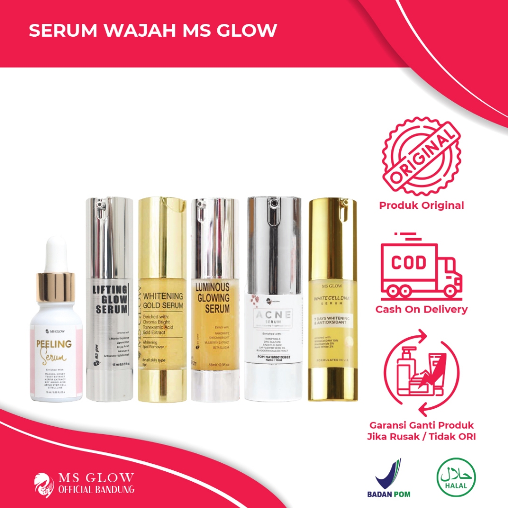 MS Glow Serum Luminous Cell DNA Lifting Gold Acne Peeling Pelembab Wajah