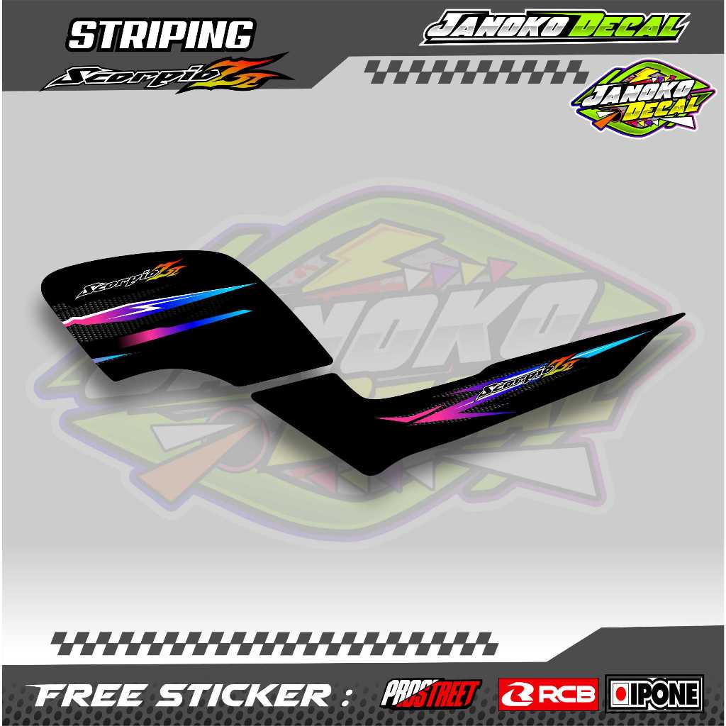 STRIPING VARIASI YAMAHA SCORPIO Z / STICKER LIST VARIASI MOTOR SCORPIO Z