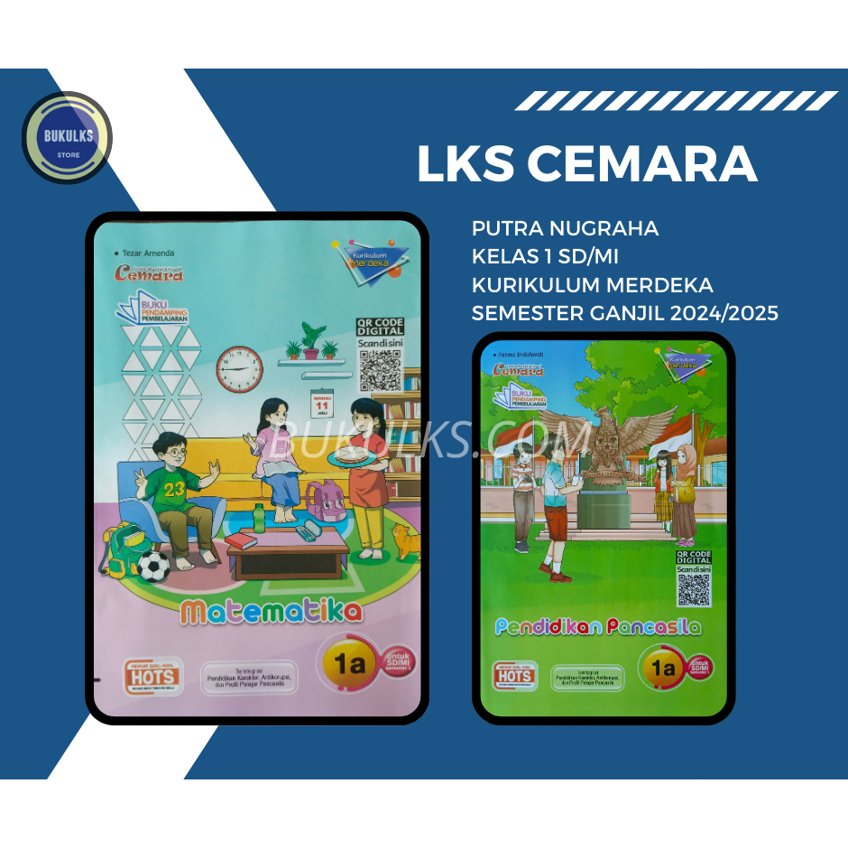 Buku LKS Putra Nugraha Cemara Mahir Zamrud SD/MI Kelas 1 Merdeka Ganjil 2024/2025