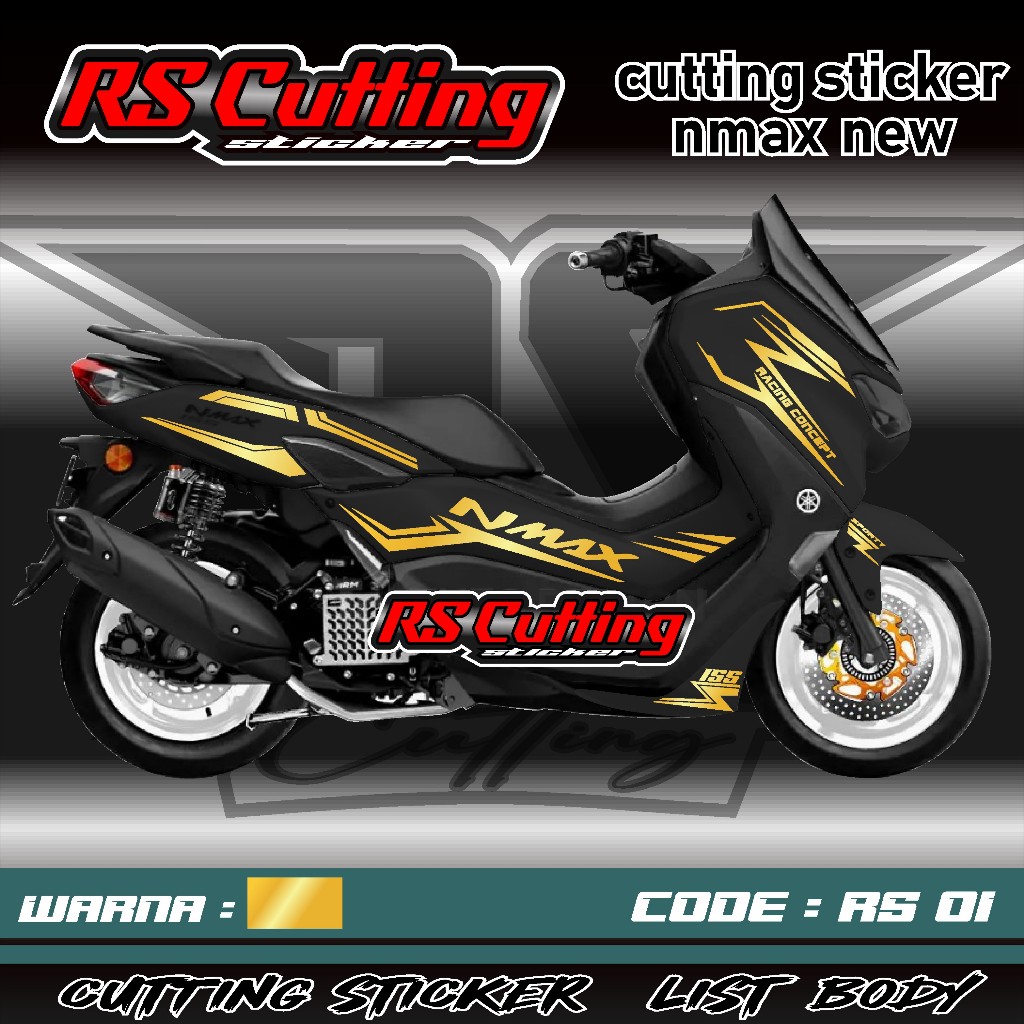 Stiker Nmax New  Aksesoris Motor Yamaha Nmax New 2020 2021 Skotlet Sticker Striping Lis Variasi Cutt
