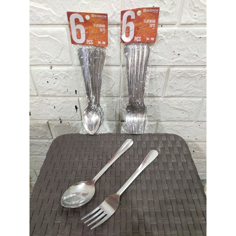 Sendok Garpu Makan Stainless Steel Tebal 6pcs / Sendok Makan Stainless Steel Tebal / Garpu Makan Sta