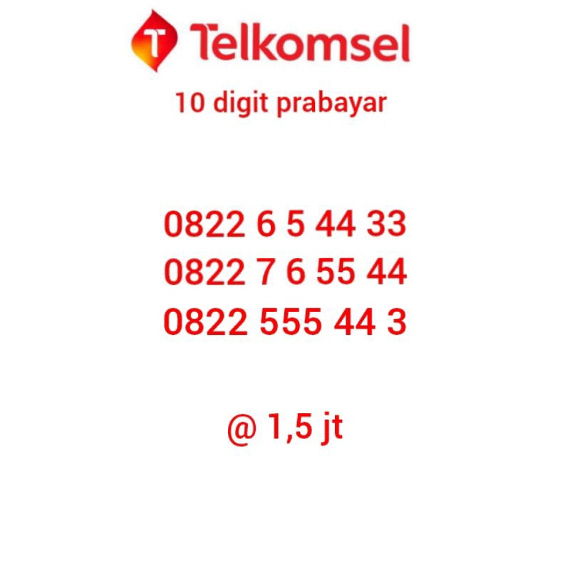 perdana Telkomsel 10 digit menurun