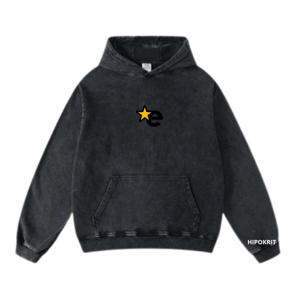 Erigo Sweater Hoodie Black Washing
