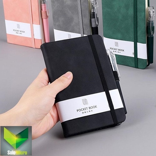 

TaffHOME Toddi Buku Catatan Harian Notebook with Pen Holder A6 Black