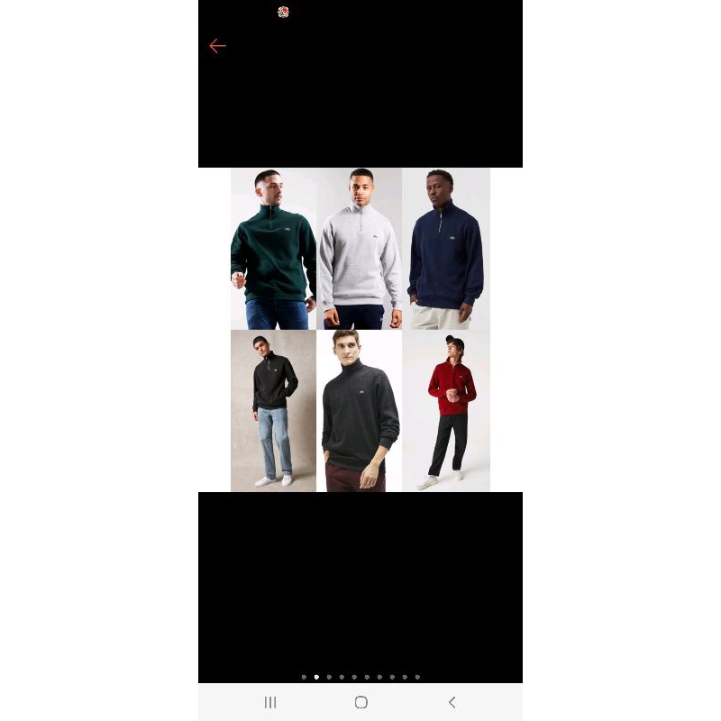 MEN'S HALF-ZIP COTTON SWEATSHIRT