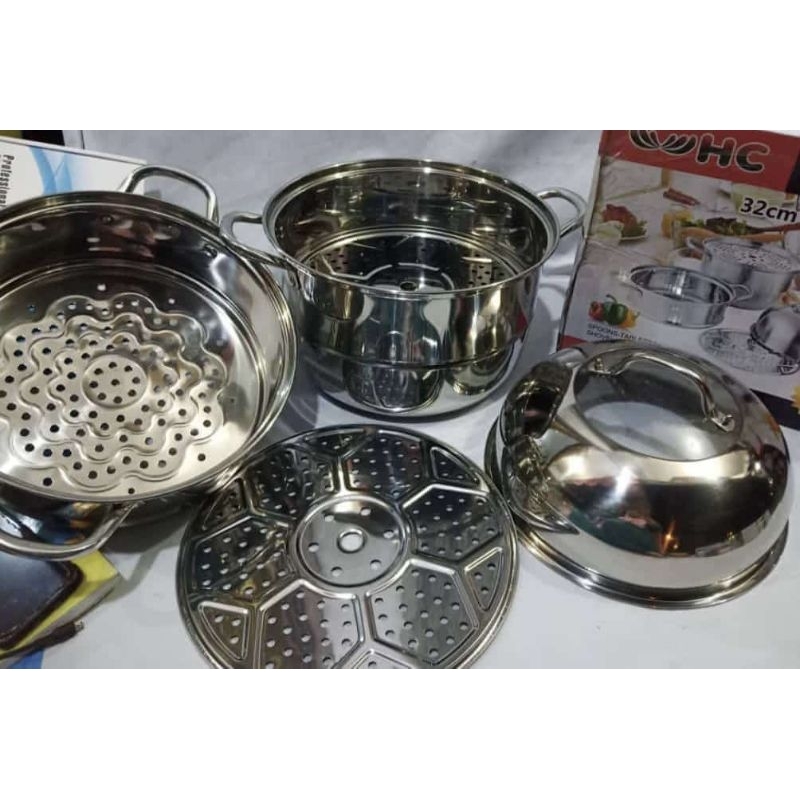 Steamer Pot 32cm HC / Dandang Kukus / Panci Kukus Periuk Kukus Batam