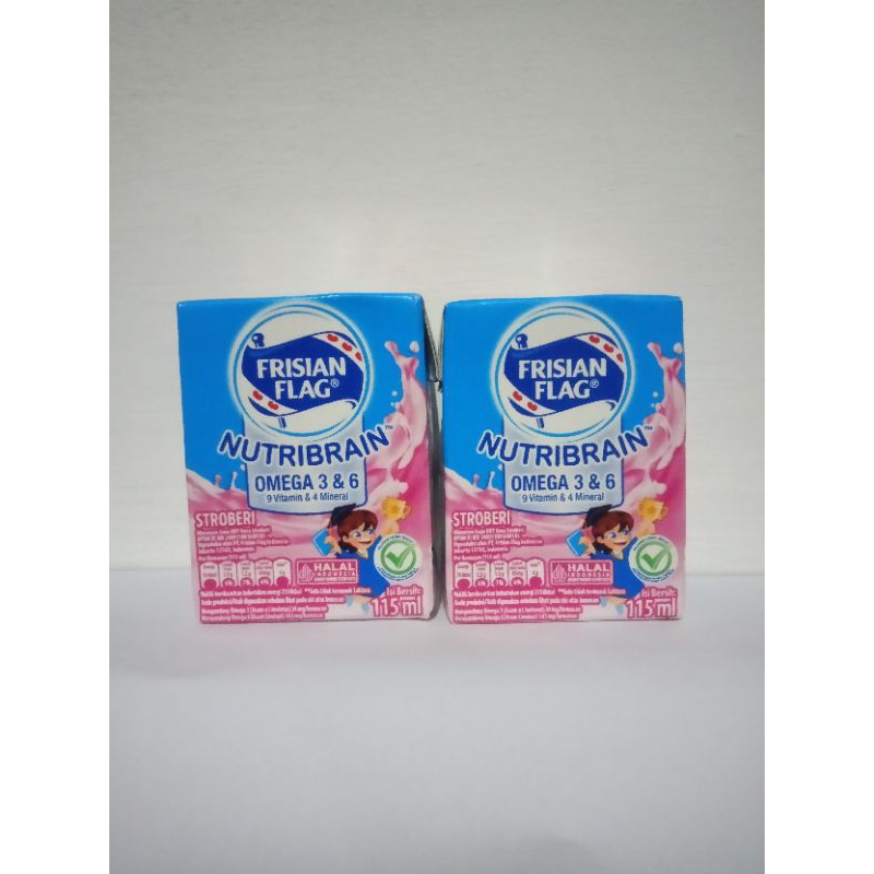 

susu kotak kecil Frisian flag nutribrain rasa strawberry 115ml