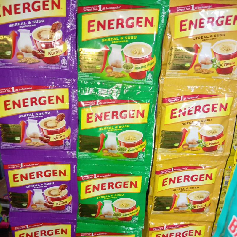 

ENERGEN 2000AN VARIAN RASA KACANG HIJAU/ COKLAT/ VANILA/ KURMA