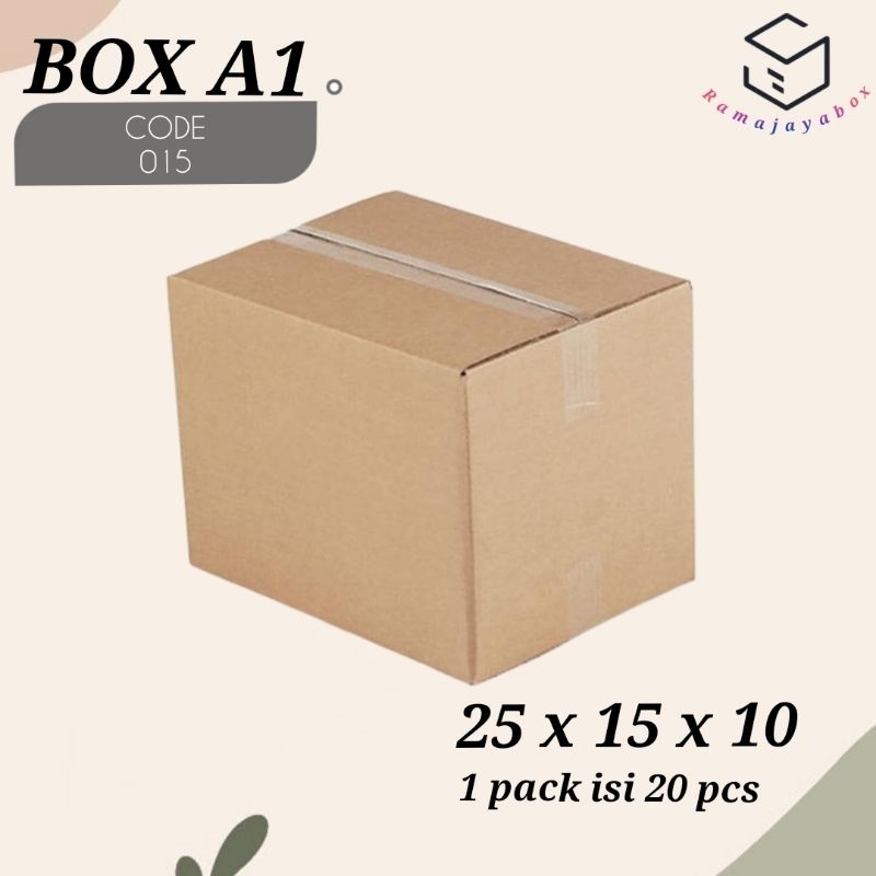 

(CODE 015) Kardus Karton Box Polos Uk 25 x 15 x 10 | 1 pack (20pcs)