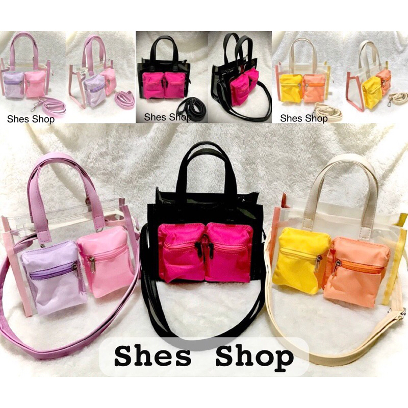 Tas selempang PVC mika / tas konser pvc / tas mika selempang tas pvc tebal