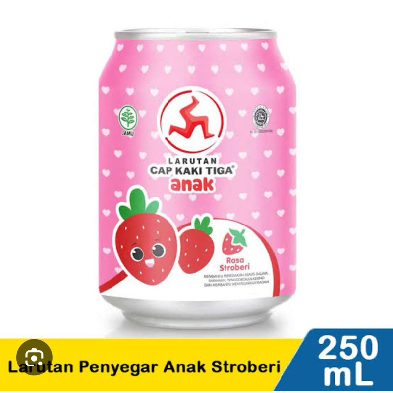 

Larutan penyegar Kaki Tiga Anak stroberi 250ml