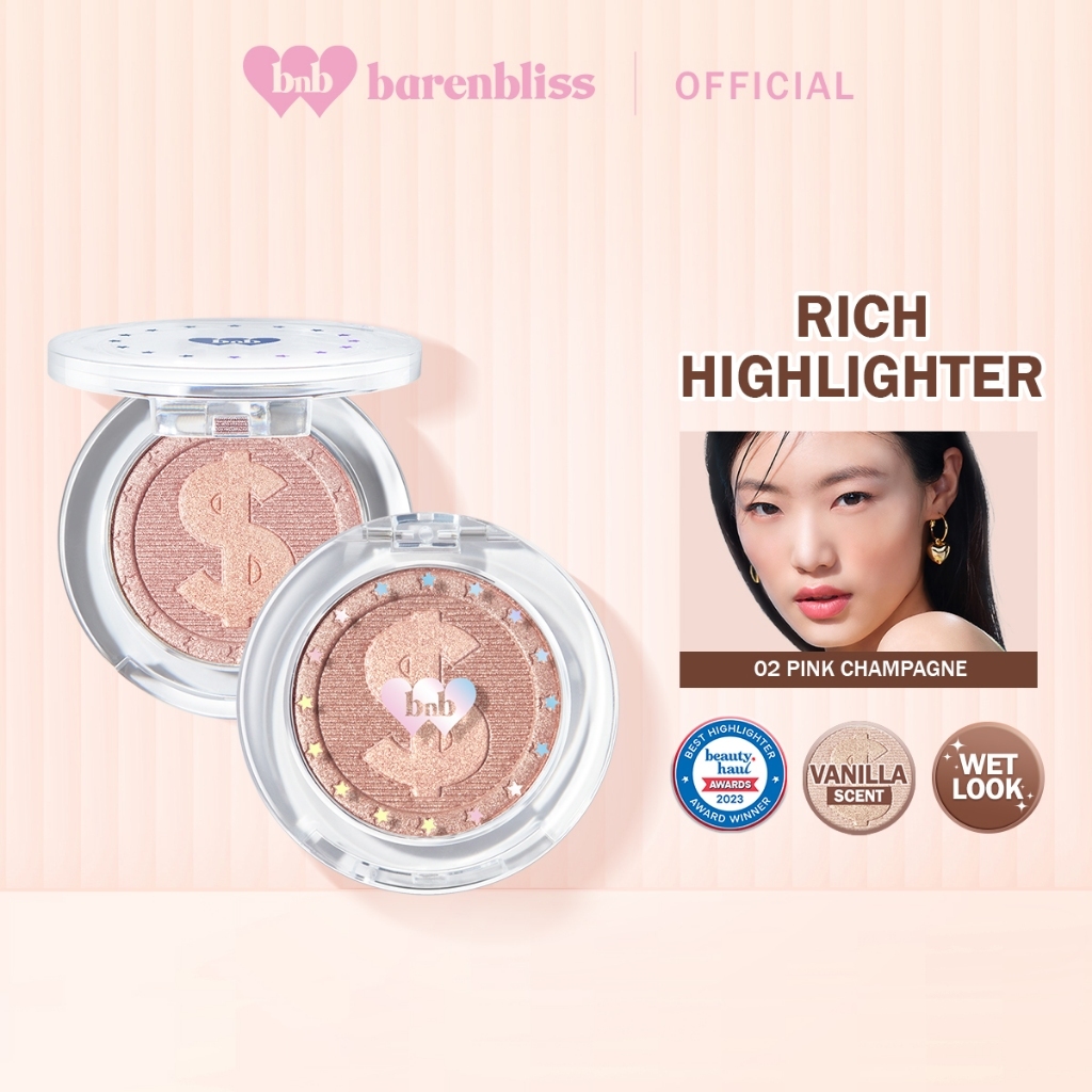 BNB barenbliss Highlight! Rich Girl in Area Kosmetik Korea Face Highlighter Powder Make Up Pigmented