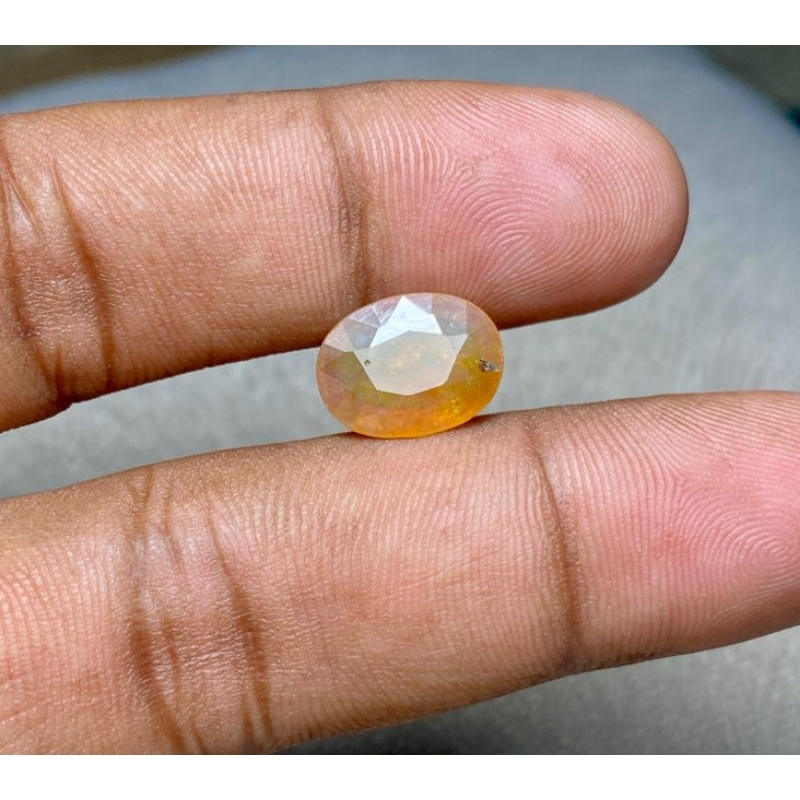 Natural Yellow Sapphire Corundum batu yellow safir yakut Africa Dim 13x10x4