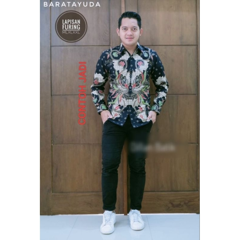 Kain batik solo baratayuda hitam