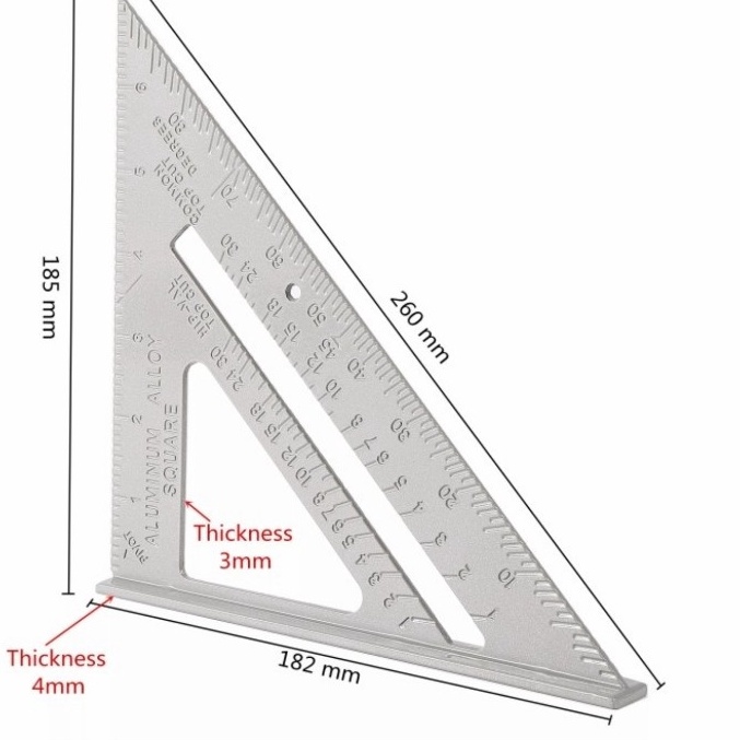 

Penggaris Siku Segitiga Speed Square 7inch siku Tukang Aluminium 7 Inch Pengerjaan ART X8P1