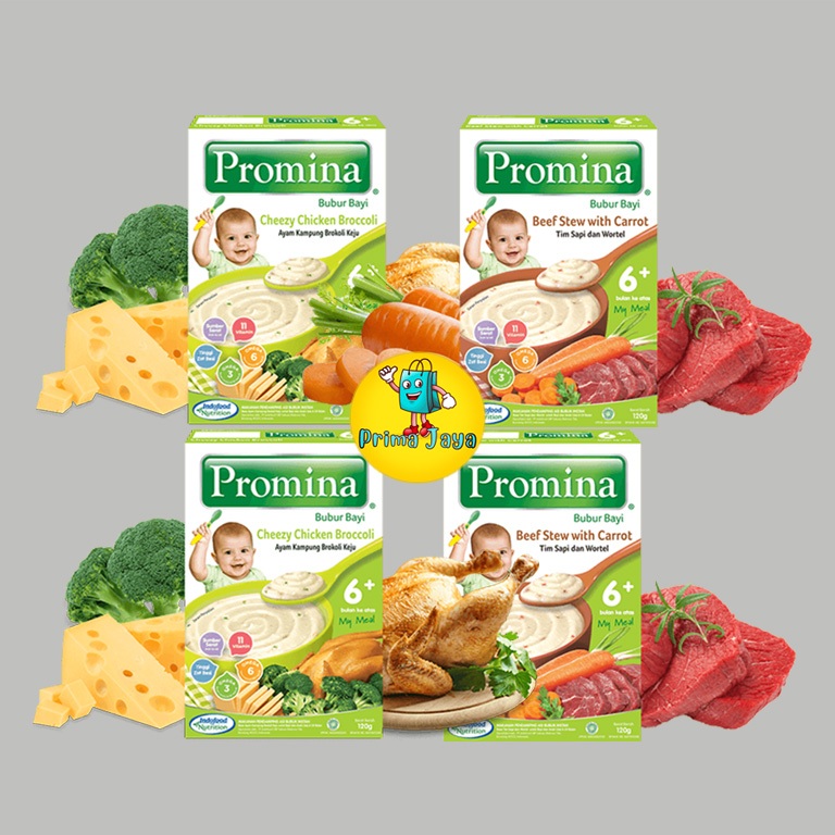 PROMINA BUBUR BAYI 6+ BOX 120g | BUBUR INSTAN BALITA | MAKANAN SEREAL BAYI 6 BULAN+