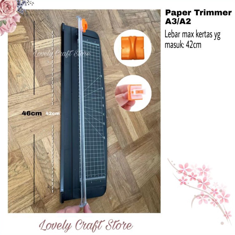 

LovelyCraftStore Paper Trimmer Cutter A5 A4 A3 F4 dan max A2 sisi pendek Lebar Kertas masuk up to 42cm ART Y2H7