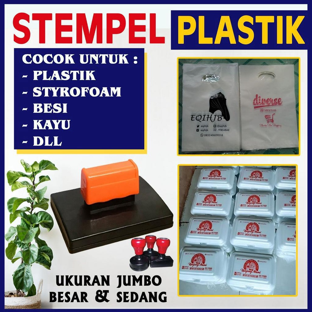 

Stempel Flash Plastik Tinta Permanen Waterproof ART Y1R8