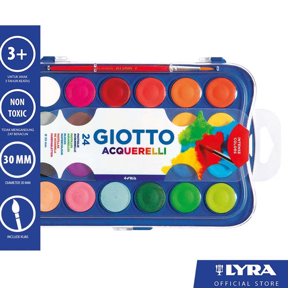 

Giotto Watercolor Blocks 24 Colors 3mm Cat Air 24 Warna ART S9B5