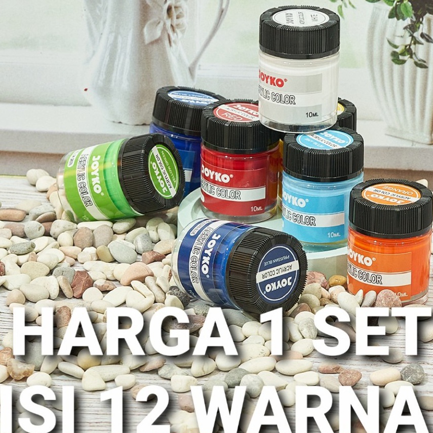 

JOYKO TITI ACRYLIC COLOUR SET CAT AKRILIK SET 12 WARNA JOYKO MURAH BERKUALITAS ACC1ML12 ART E8T6