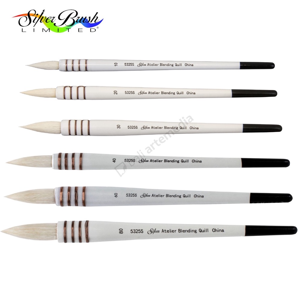 

Silver Brush Atelier 5325S Goat Hair Blending Quill China ART W1U2