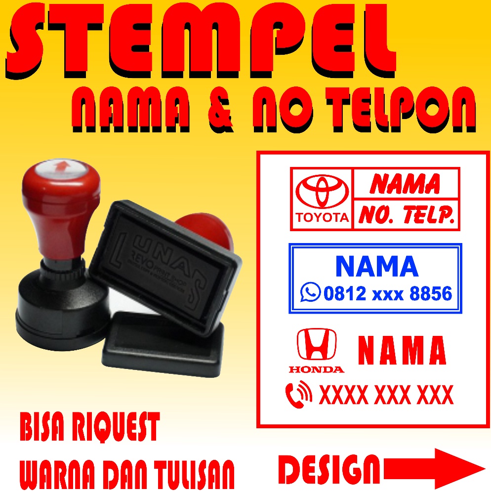 

stempel Brosurstempel nama nomor telpon stempel otomatis ART B2V7