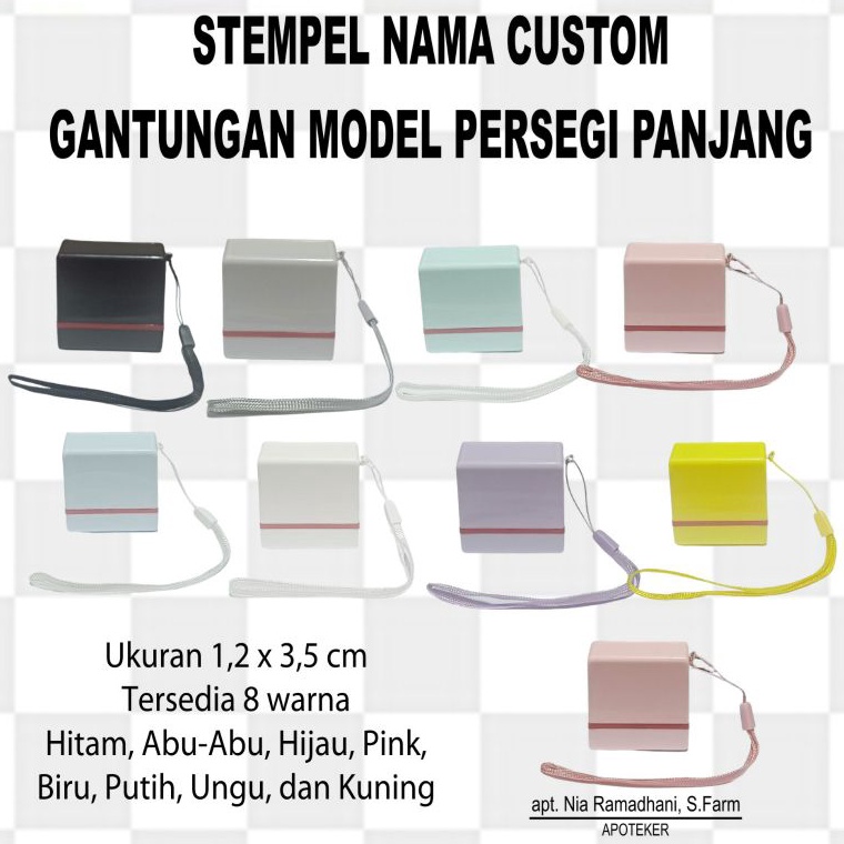 

Stempel Nama Custom Model Persegi Panjang ART A1F6
