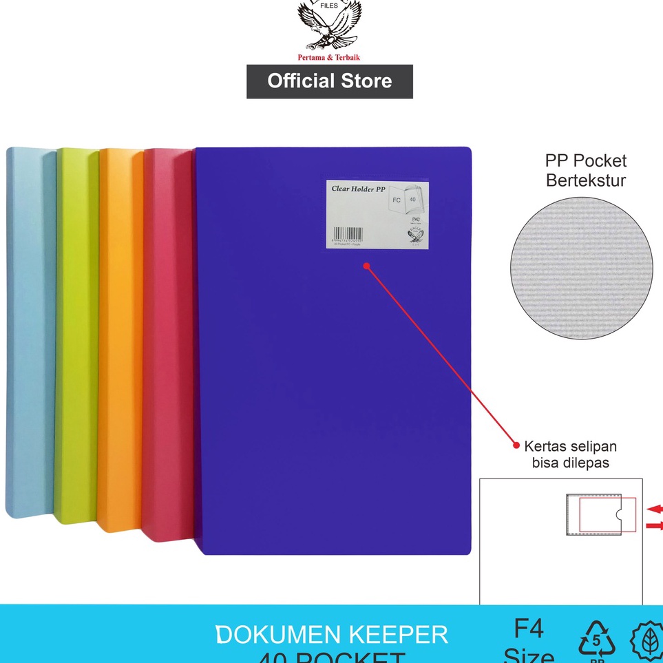 

Dokumen Keeper Clear Holder Document Keeper Display Book EAGLE F4FC 4 Pocket ART O4N3