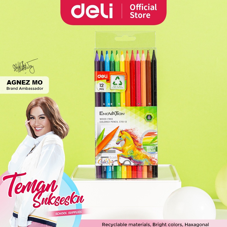 

Deli Pensil Warna Colored Pencil 12 Warna 3mm Lead EC11 ART U7N7