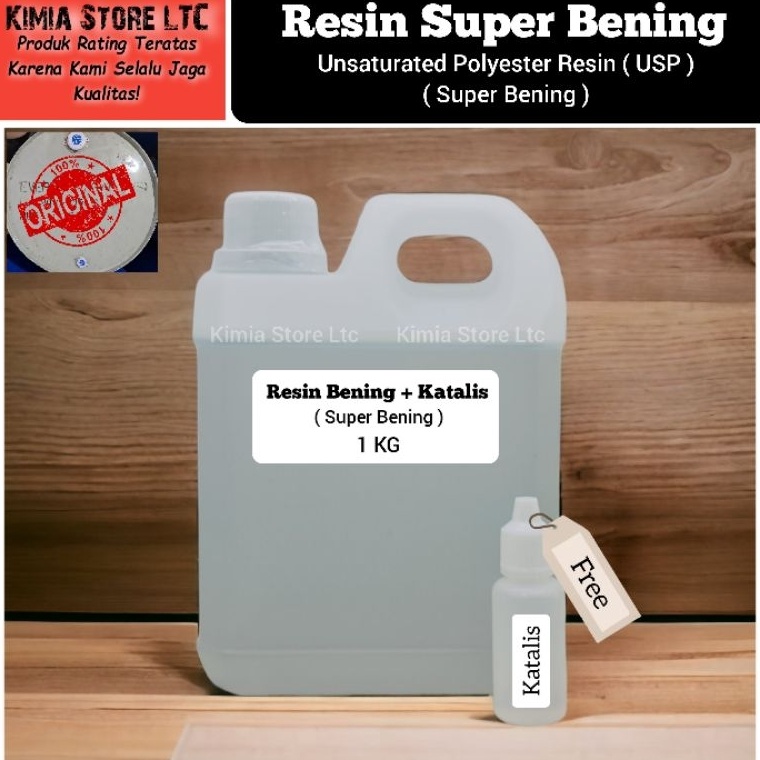 

Resin Super Bening 1 KG Katalis 2 gram ART H1T7