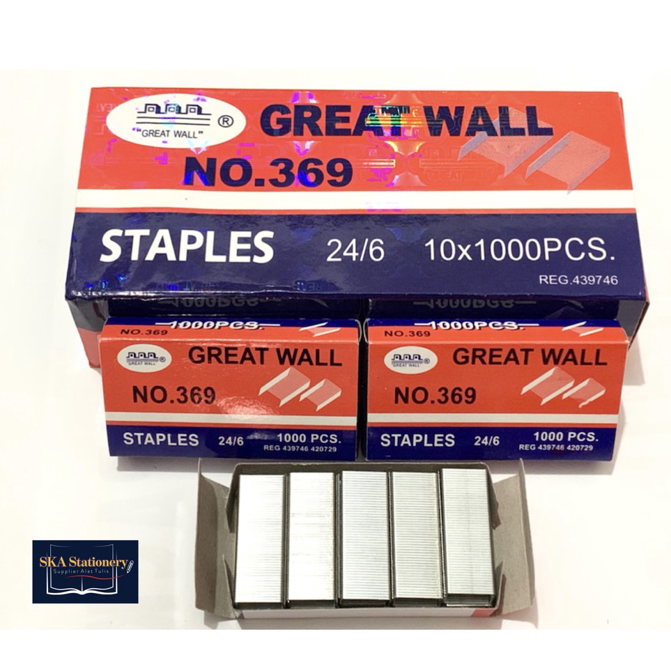 

RefillIsi Staples Greatwall no 369 ORI Pak ART E8K6