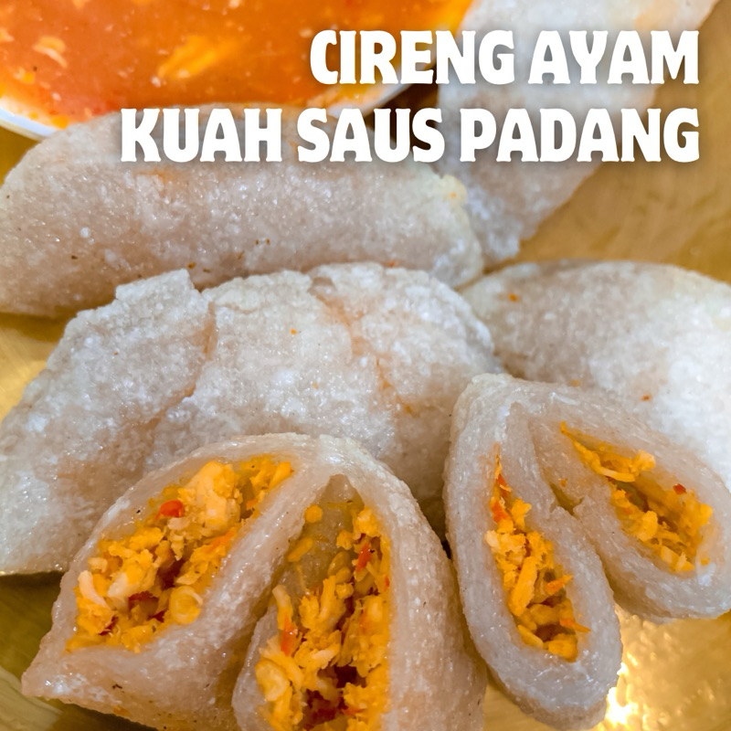 

Cireng Isi Daging Ayam Kuah Saus Padang