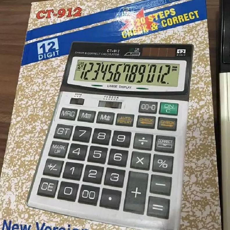 

Kalkulator CT912 12 Digit Kalkulator Sedang murah harga grosir ART O9E8