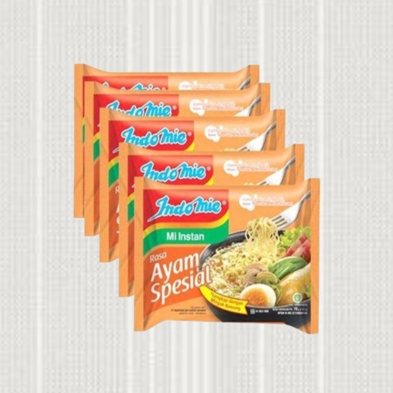 

Indomie Rasa Ayam Spesial 75g Isi @ 5 Pcs