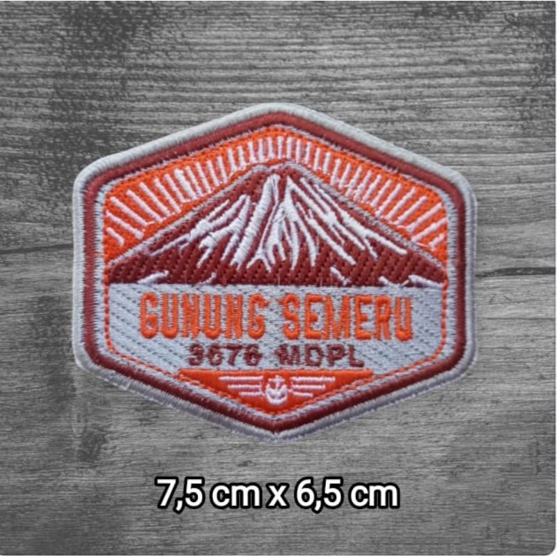 EMBLEM LOGO BORDIR GUNUNG SEMERU