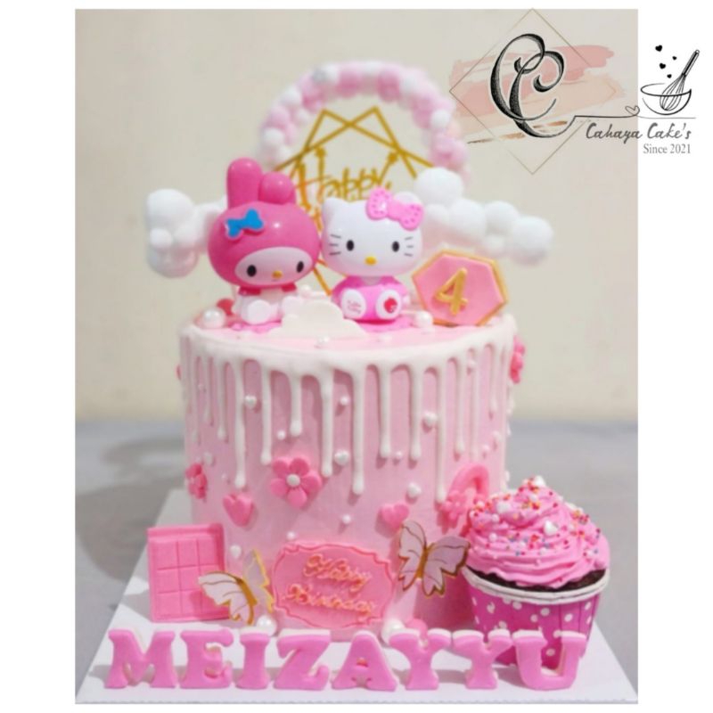 

Hello Kitty Cake / Kue Ulang Tahun Hello Kitty / Melody Cake / Kue Ultah Custom